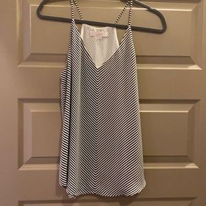 Loft Black and white tank